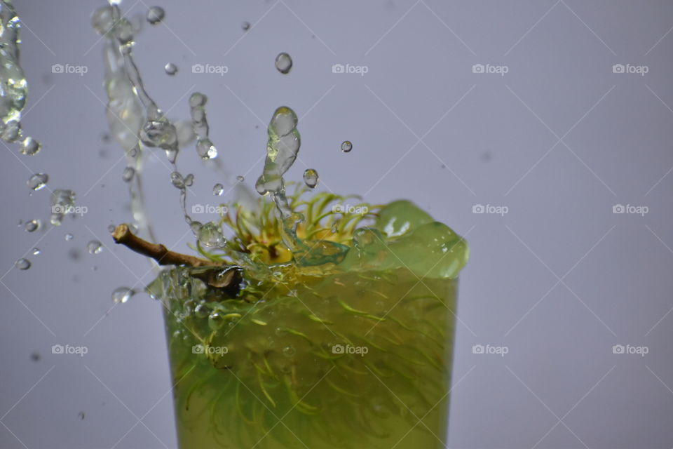 water splash on glass