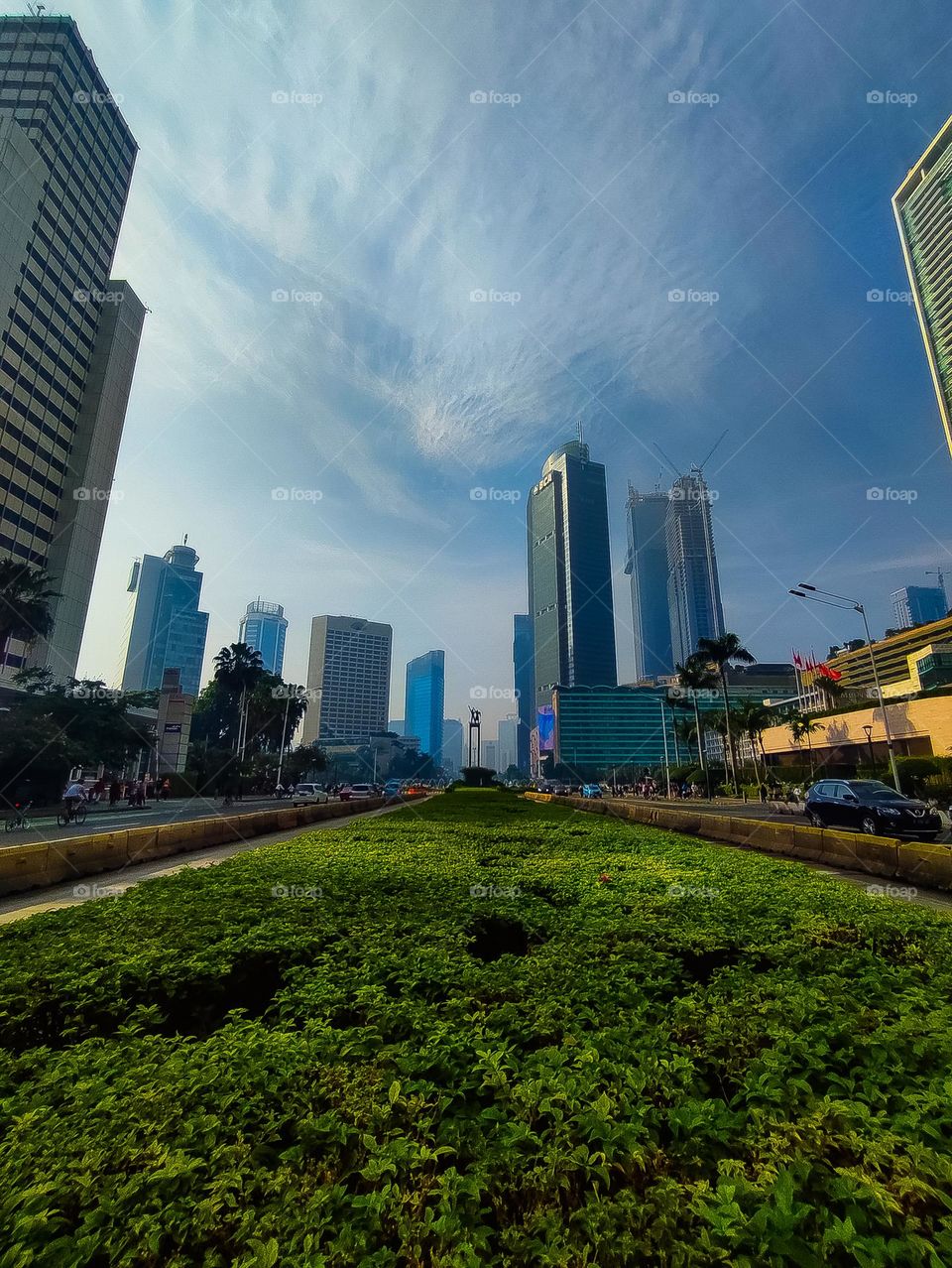 Jakarta City on Sunday morning