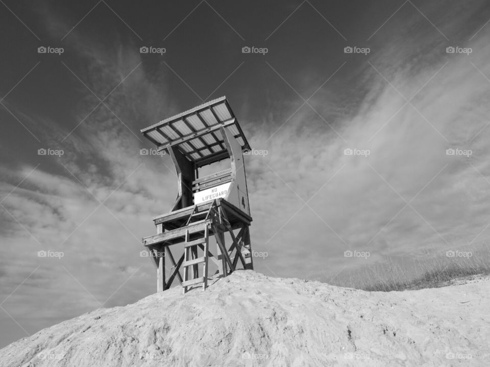 No lifeguard on duty.