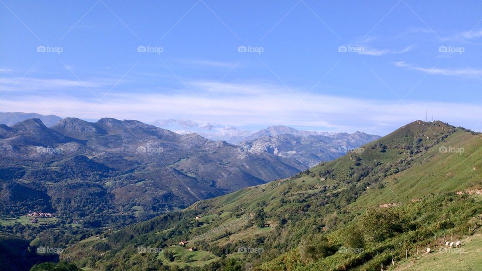 Mountains and clouds