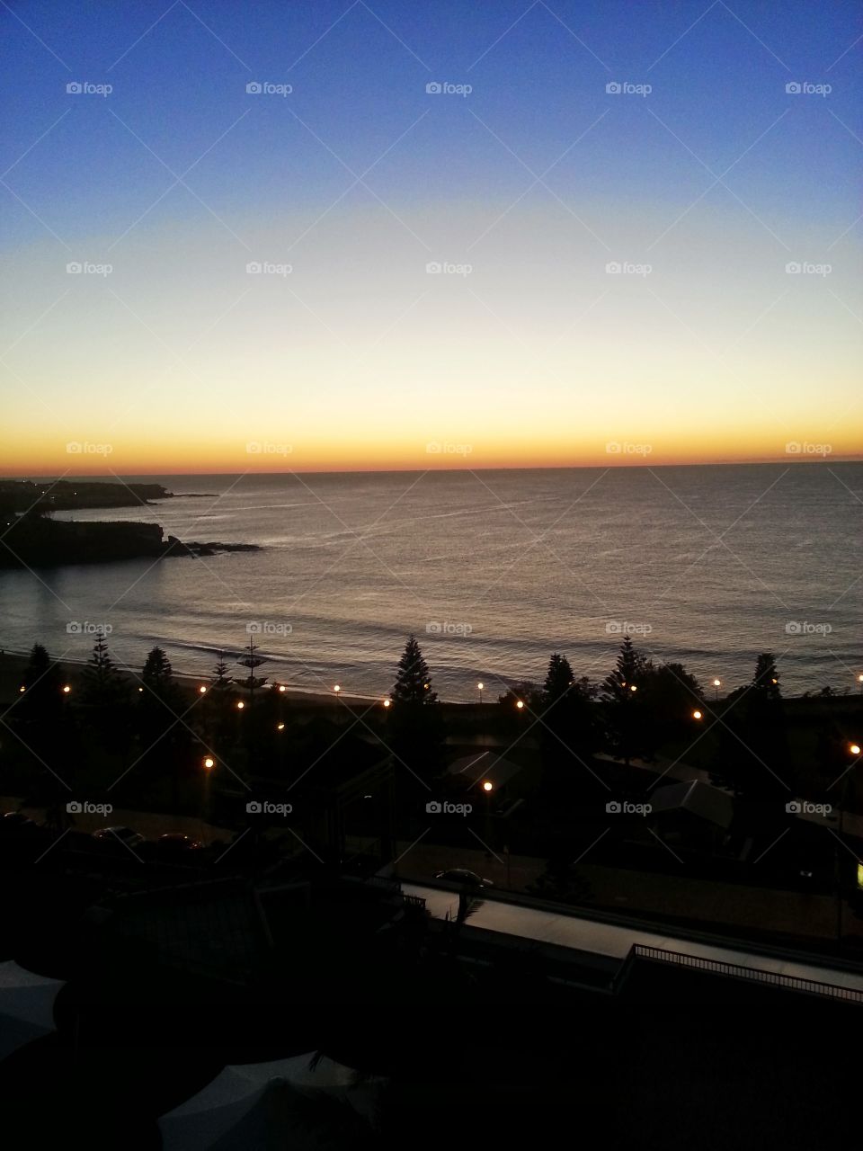 Color strata in the sky. early morning, Coogee, Australia