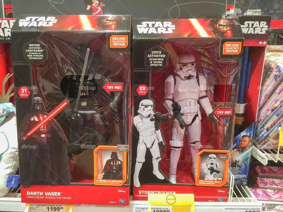 Sales of Star Wars toys reached new heights when the new movie starwars The Force awakenes premiered Christmas 2015.