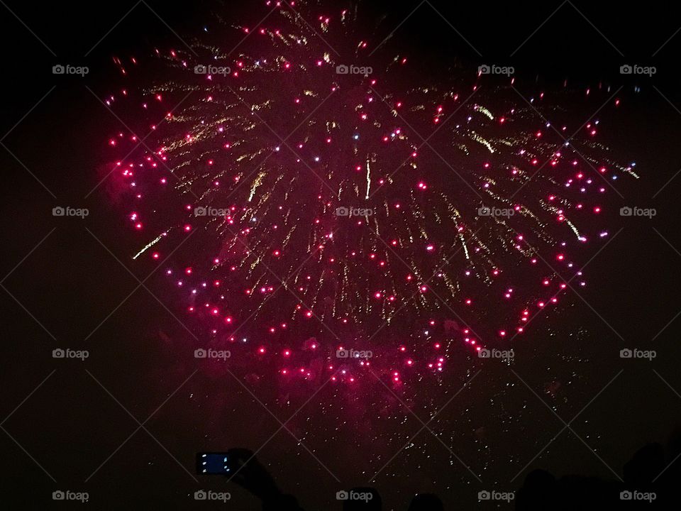 Fireworks in the darkness 