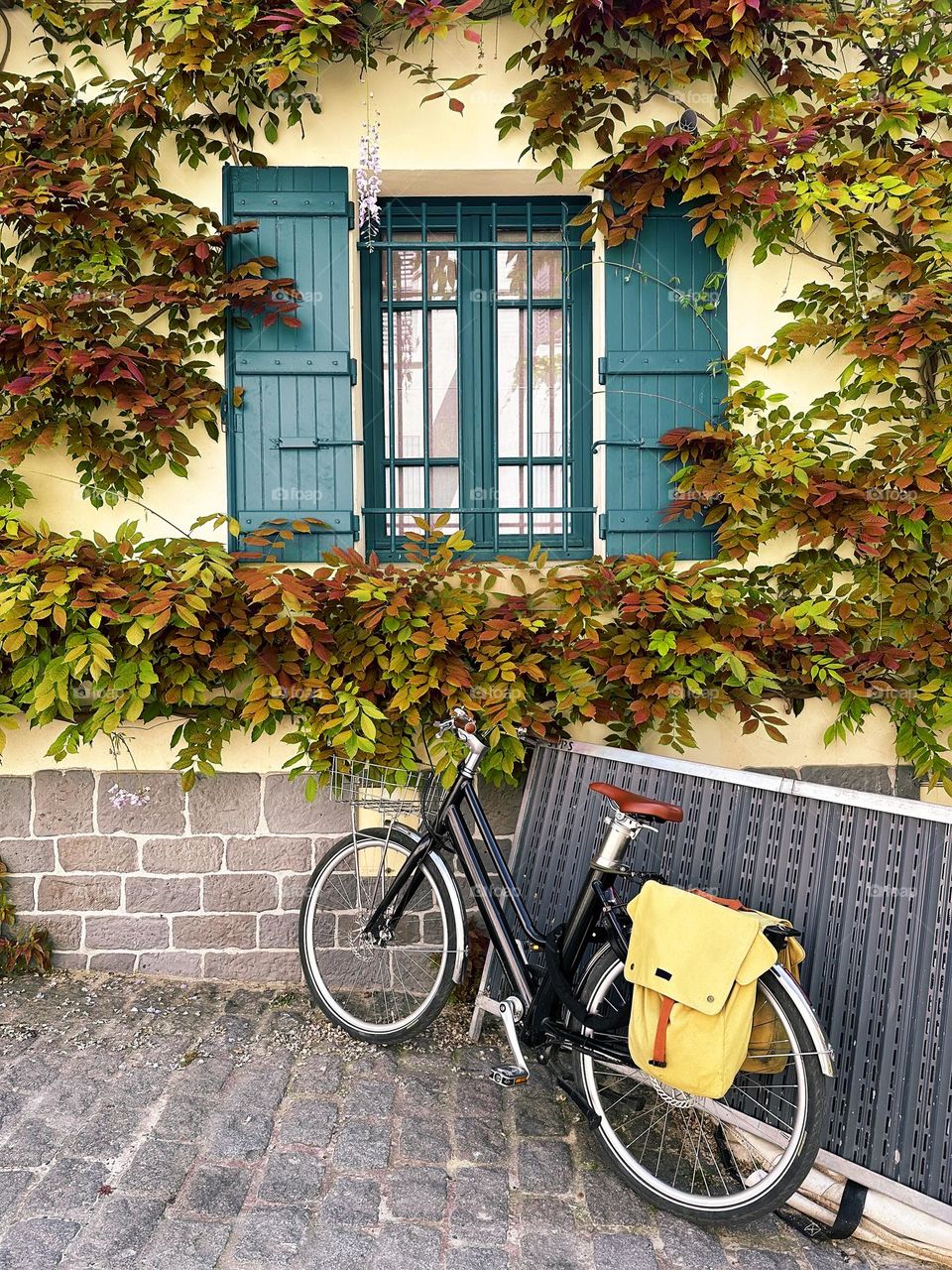 Autumn bicycle in the city 