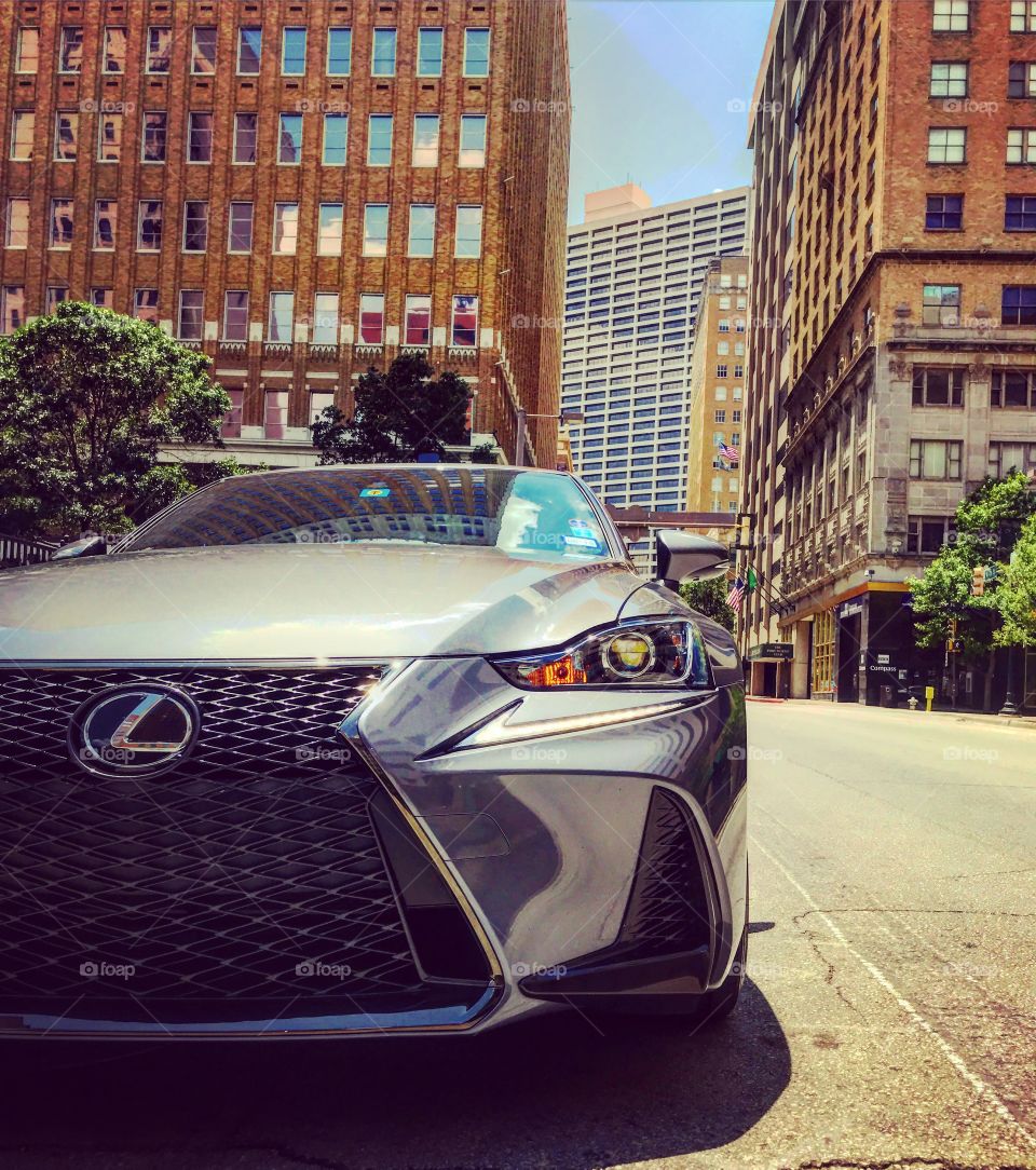 Lexus in the city.