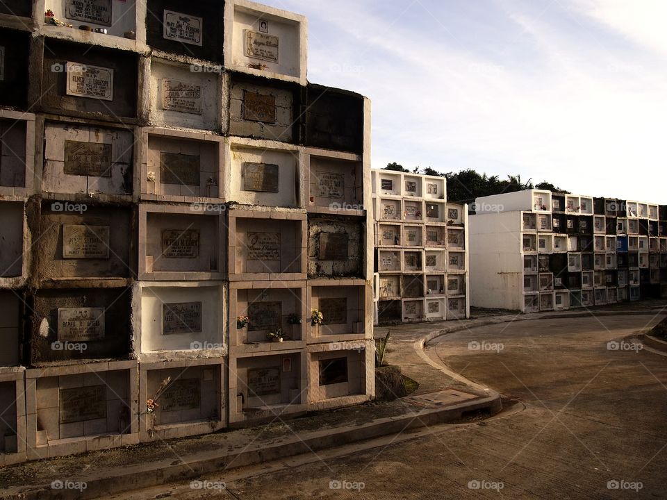 tombs inside a public cemetery in Antipolo City