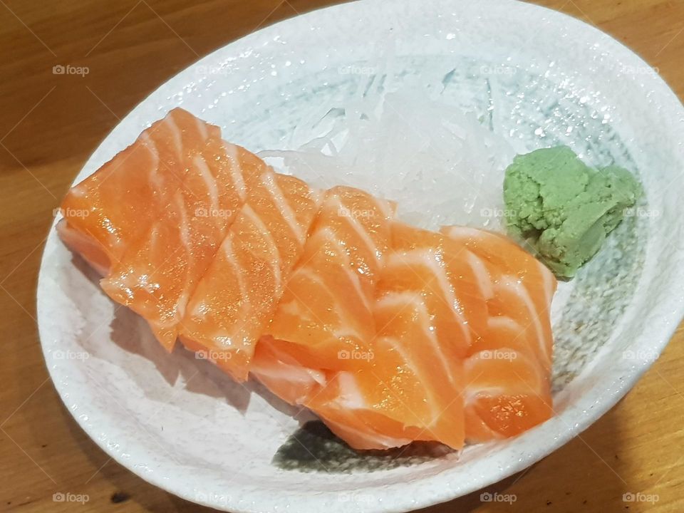 Delicious Japanese sea food sashimi meals