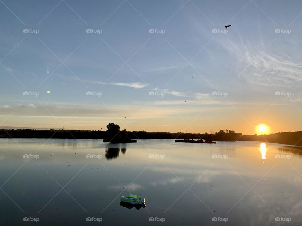 Sunrise over the lake