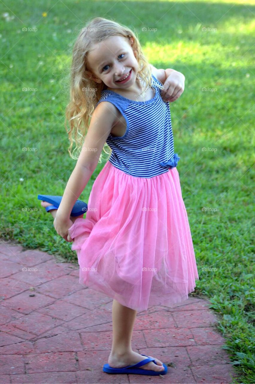 Cute little girl posing