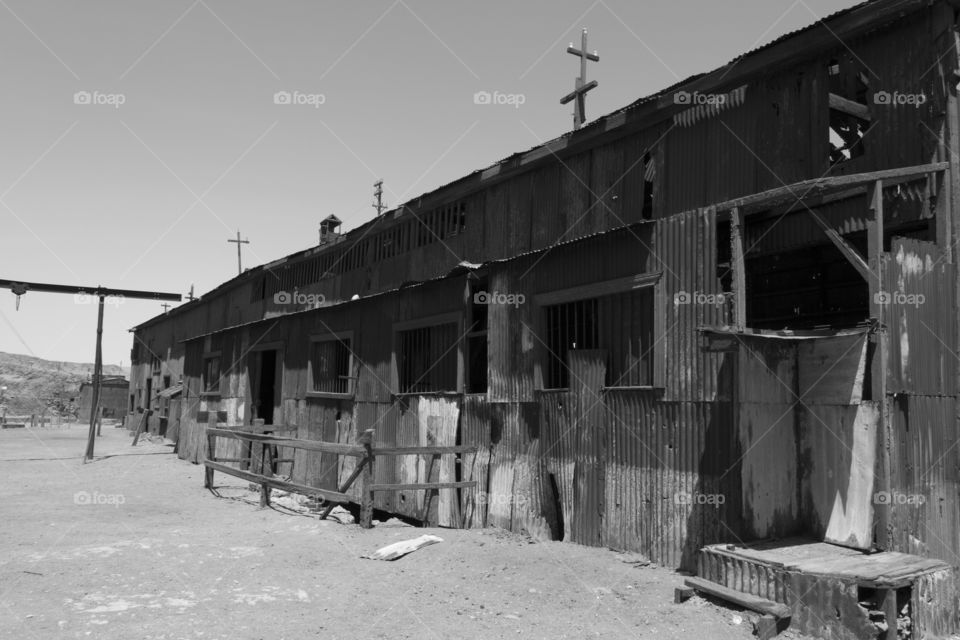 Ghost town in the Atacama Desert in Chile.