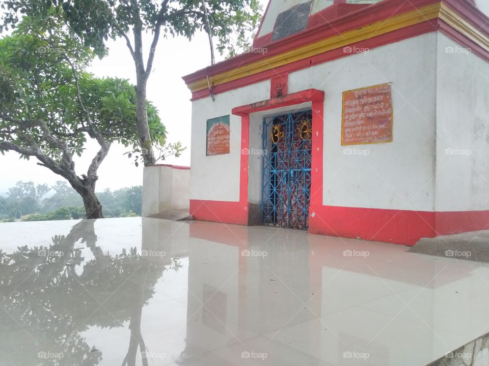 Temple of Lord Shiva above the hill,