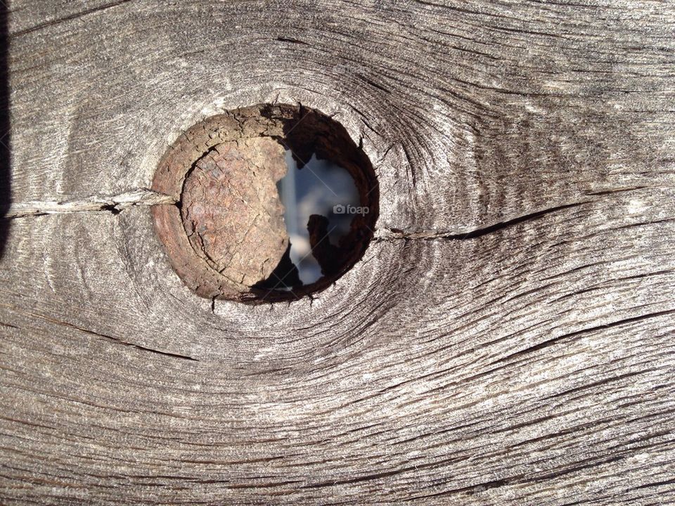 Hole in wood