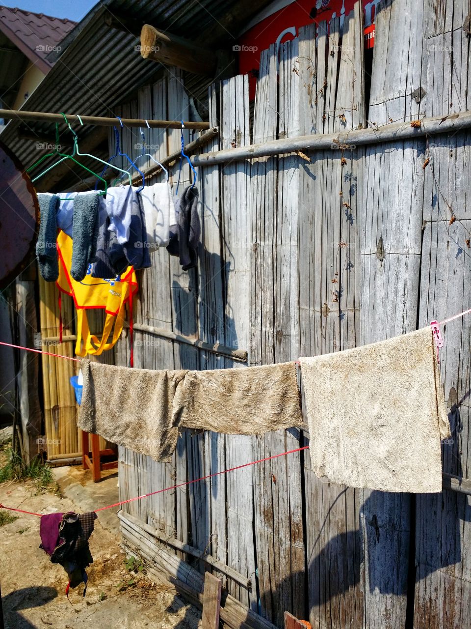 Drying the home side.