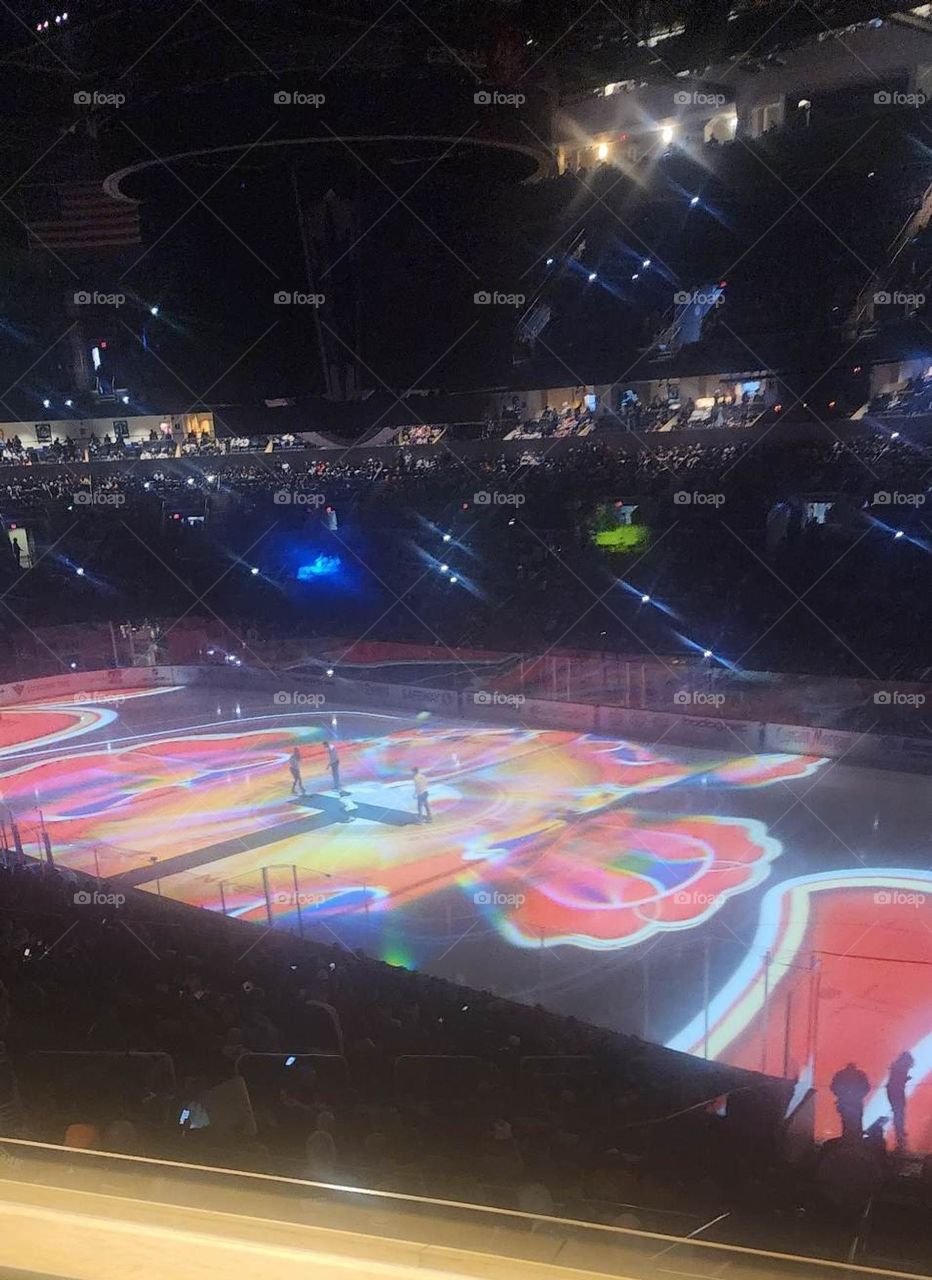 hockey game in Manitoba