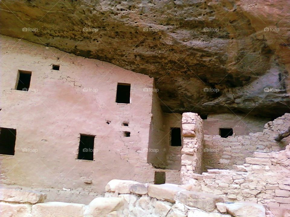 Native American cliff dwellings in Mesa Verde, Colorado USA