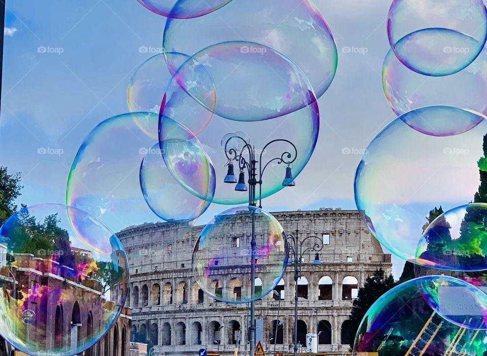 Coliseum in bubbles 
