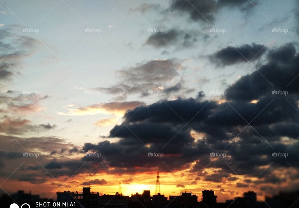 black clouds after rain