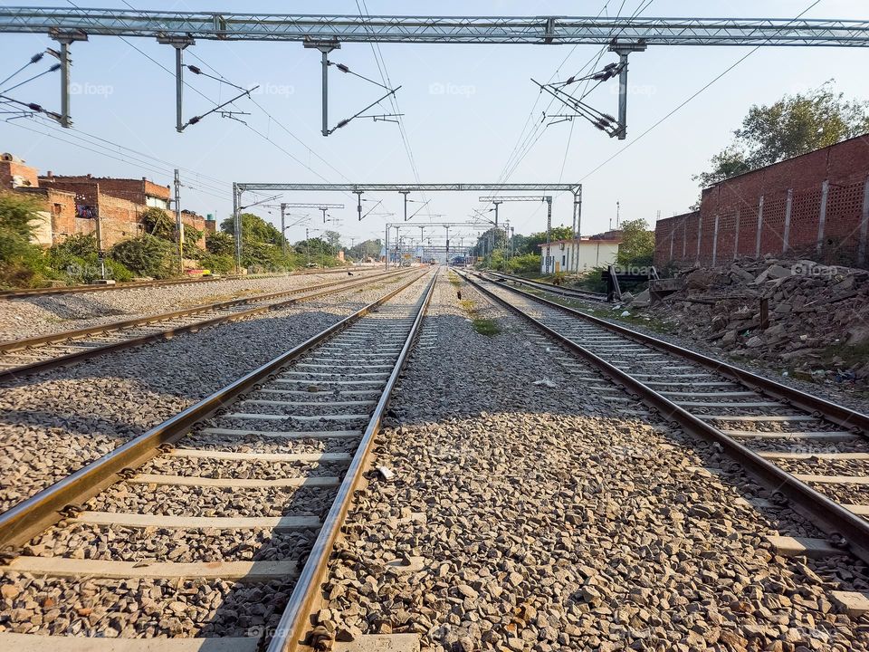 Railway lines makes us feel to go somewhere