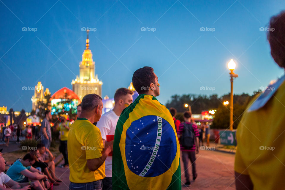 FIFA Fan Fest in Moscow, Russia, Brazil vs Serbia, 27 June 2018