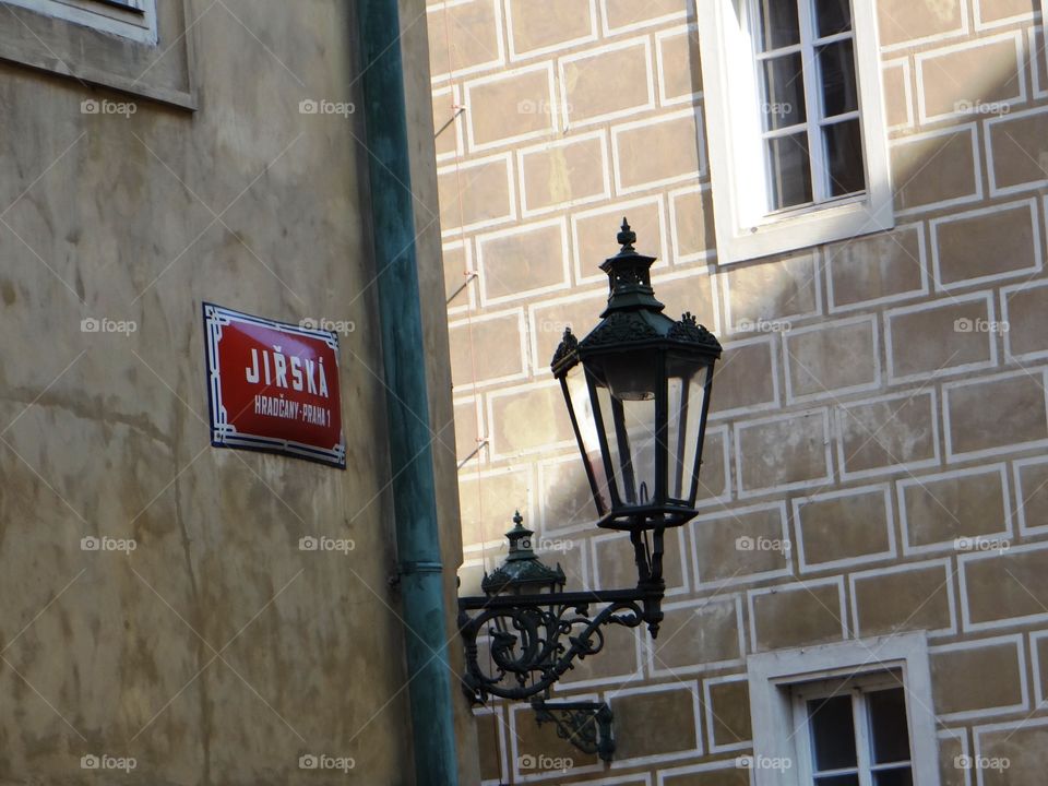 Street in Prague. Hradcani