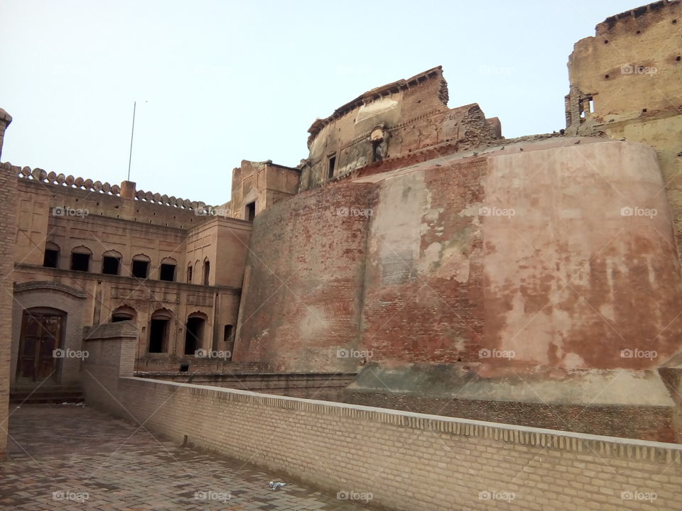 an ancient fort of Bathinda city- a monument protected by Govt Of India- inner part.