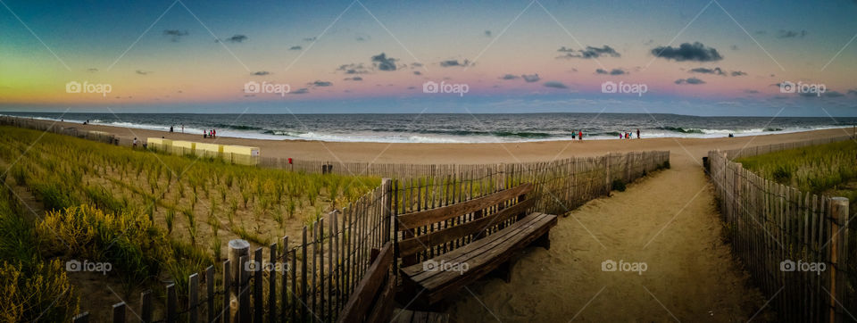Sandy way leading to sea
