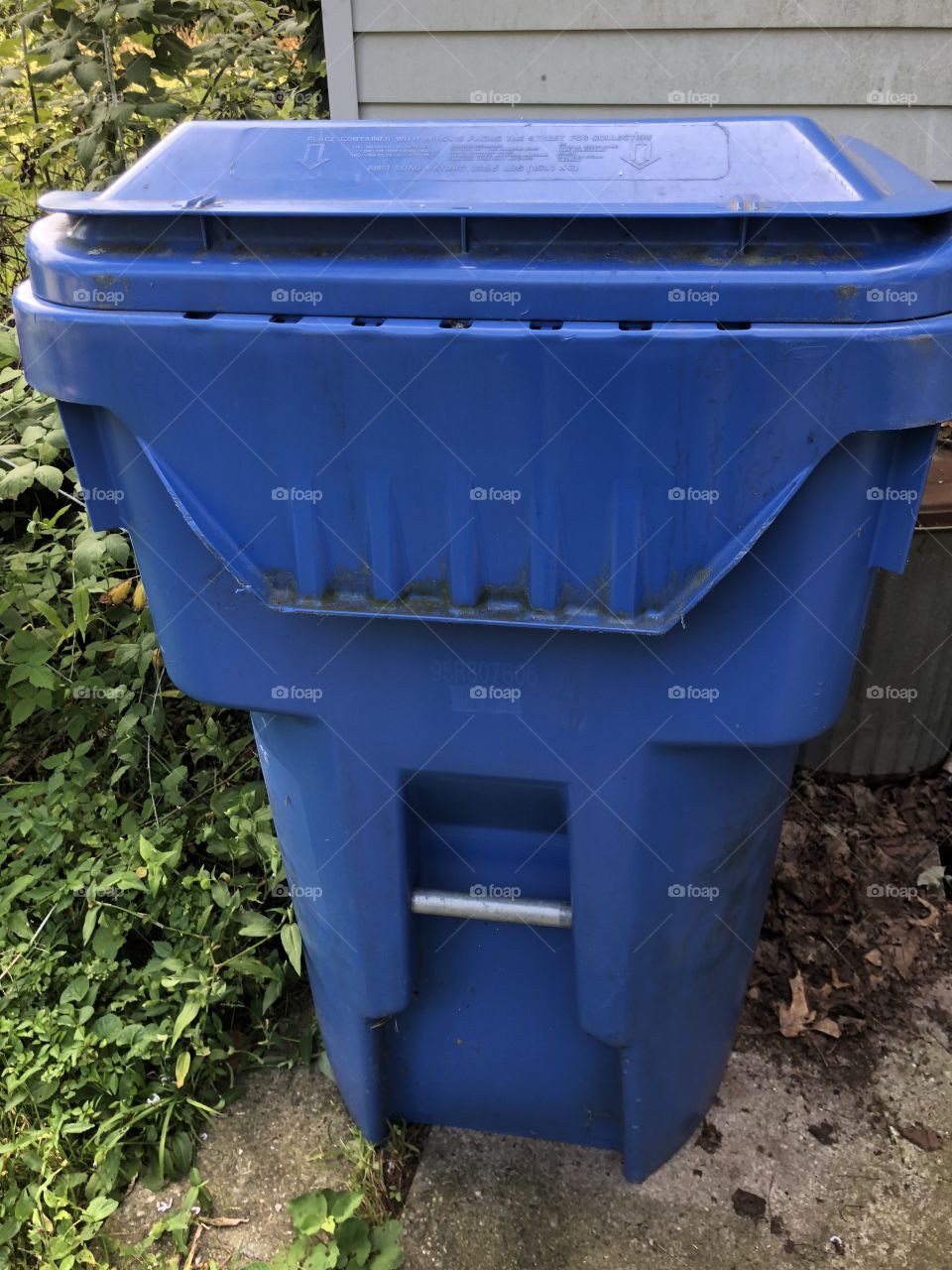 Recycling cans outside