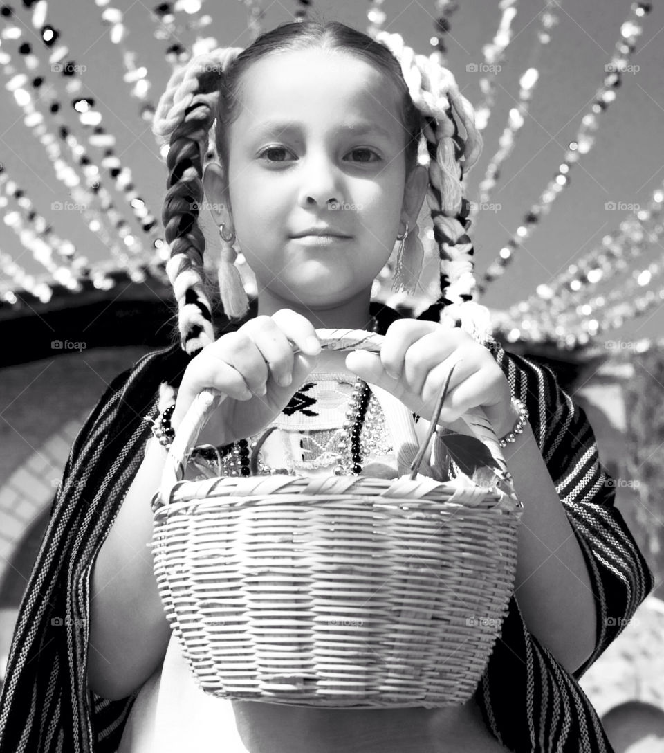 girl portrait basket bw by resnikoffdavid