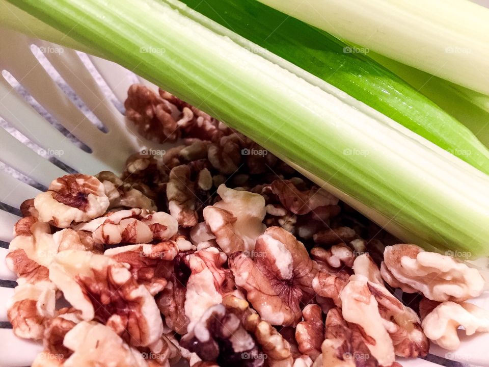 Walnuts and celery 