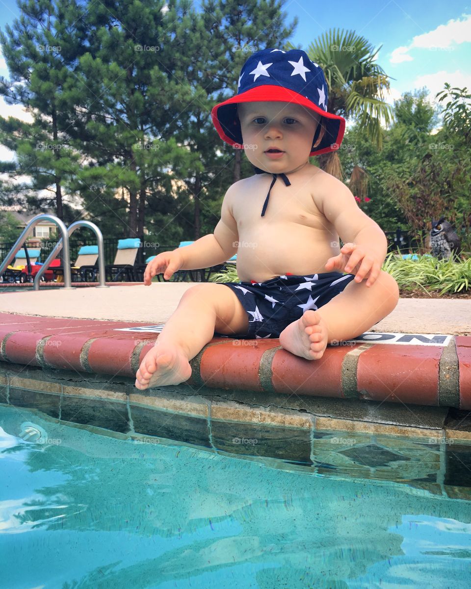 Baby at the pool