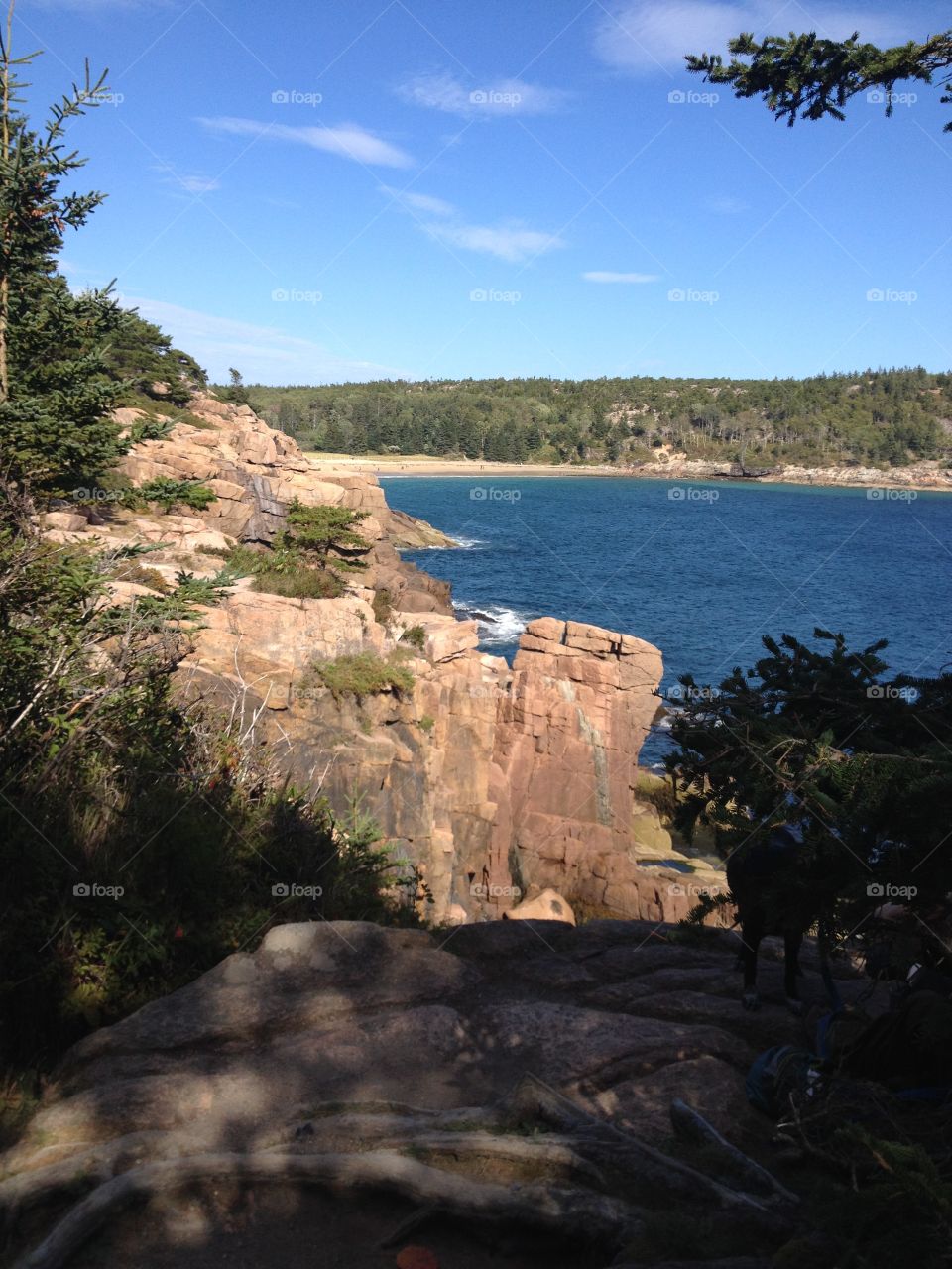 Cliffs by sand beach . This is a picture of the cliffs beside Sand Beach overlooking Acadia National Park