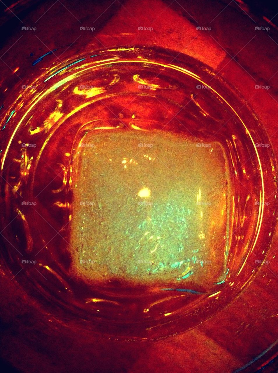 Glass of scotch in the rocks