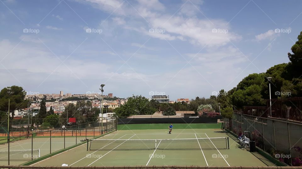 Tennis court in Cagliari, Italy