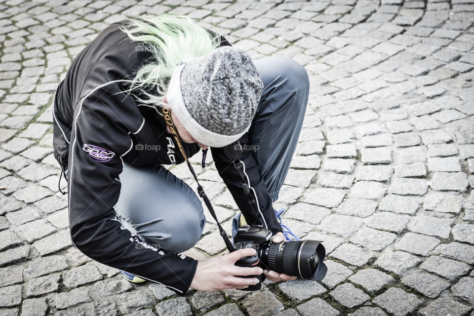 photographer in work