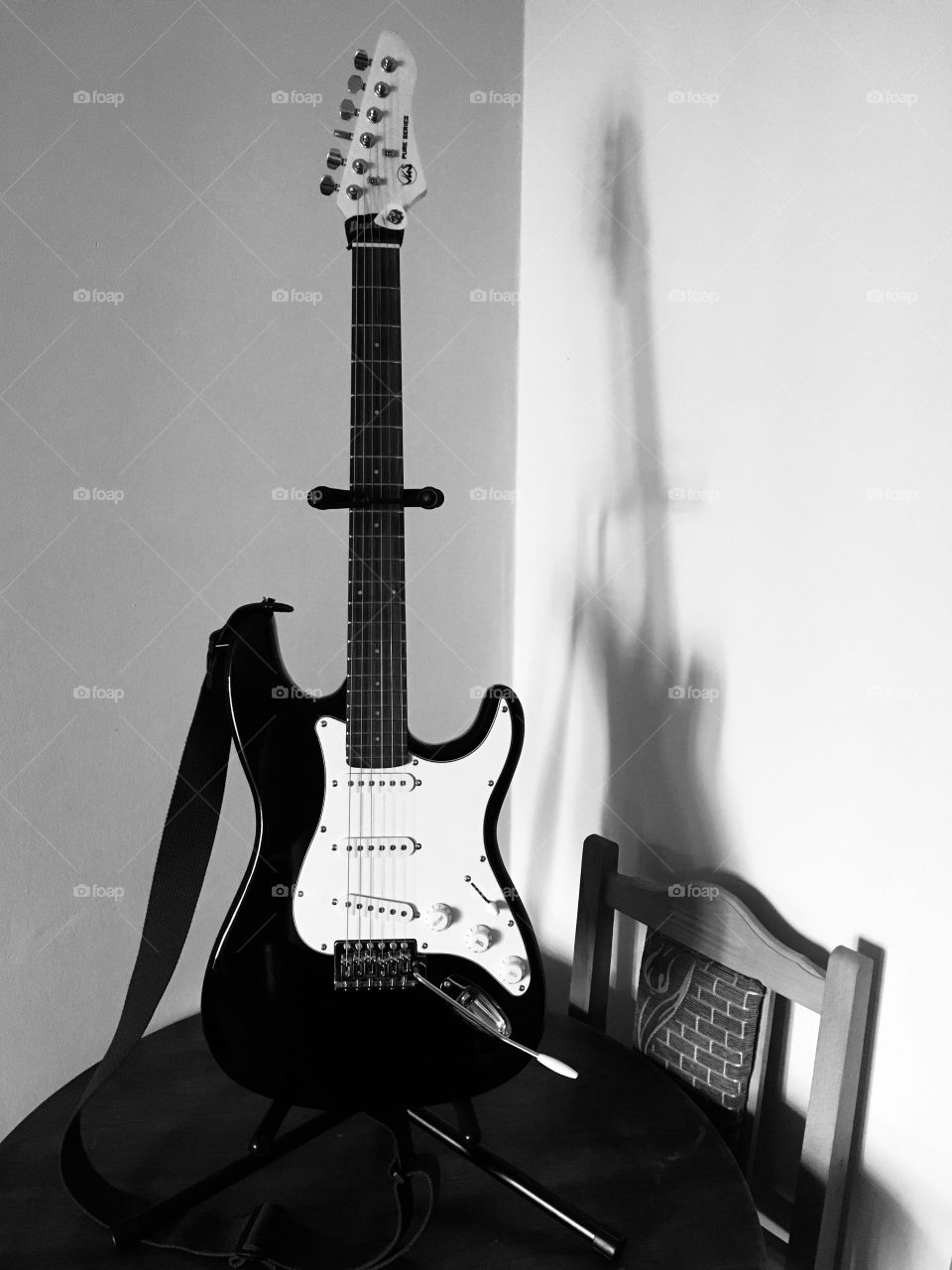 Black and White guitar