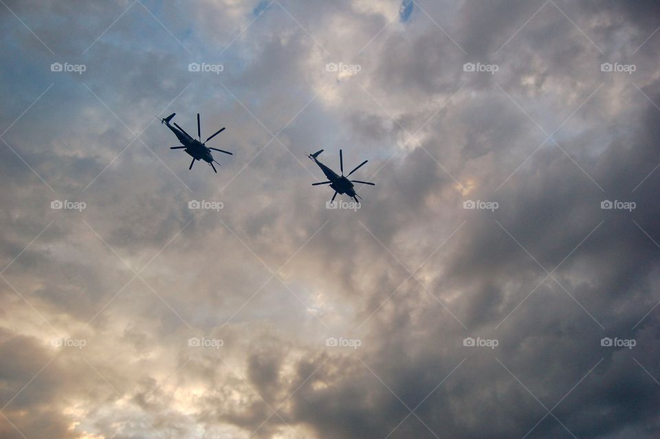 Two Helicopters