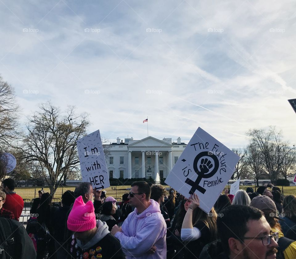 2018 Women’s March on Washington in front of the White House