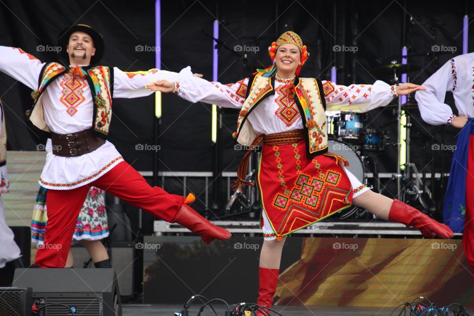 Having fun at Ukrainian fest