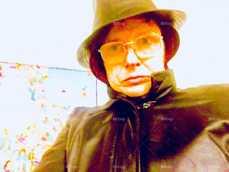 Walking around the NYC „G“ train station decked out in black leather with a ski mask and multiple layers of clothing underneath to brave the winter cold I feel like „Major Tom“, the astronaut of „David Bowie“ fame. 2020. Hypnotic Productions