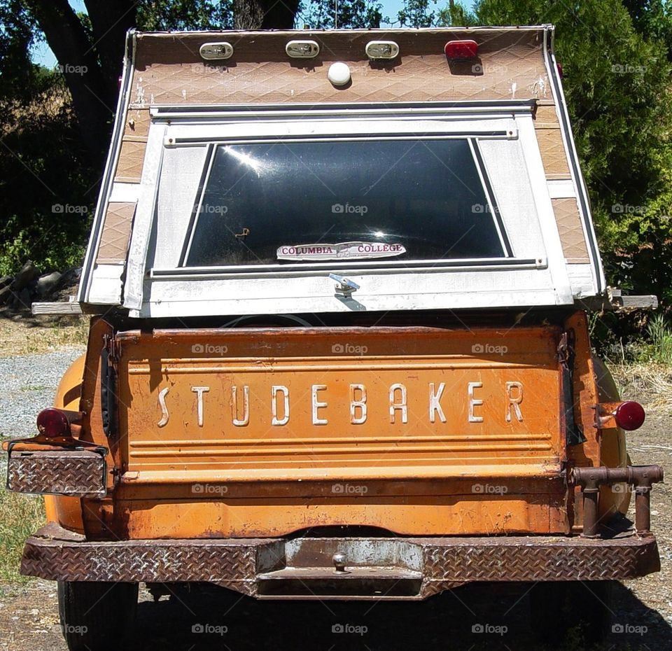 Studebaker burnt orange truck