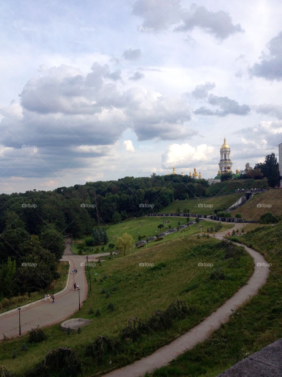 Landscape of Kyiv hills