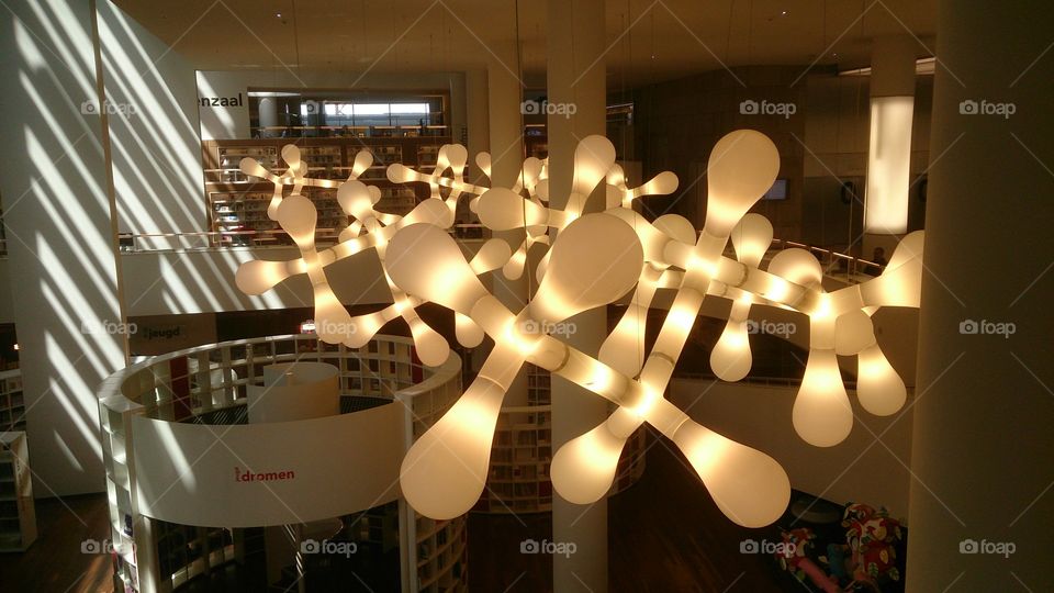Lighting in a library