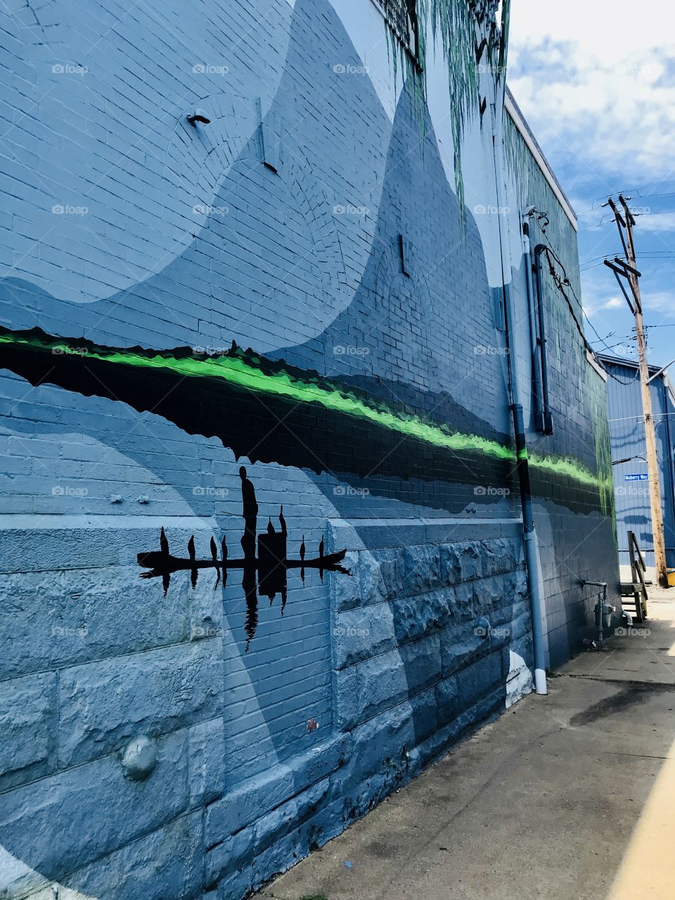 Blue street Mural 