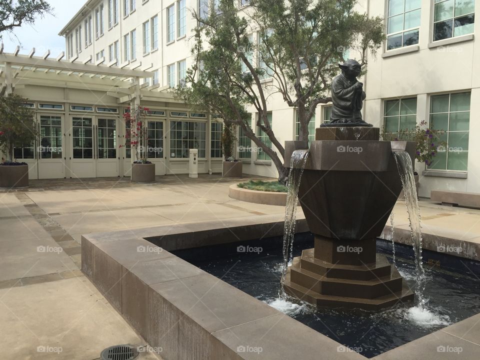 Yoda fountain, Lucasfilm offices, Presidio San Francisco, California 