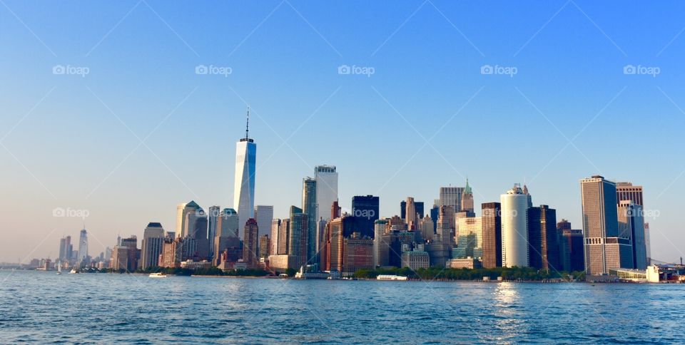 New York skyline from Hudson River 
