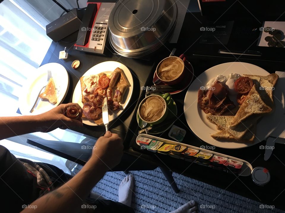 Cooked breakfast room service 