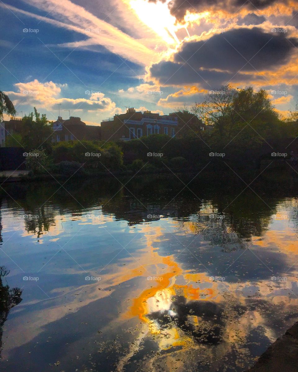 Reflection, Water, Sunset, Lake, Dawn