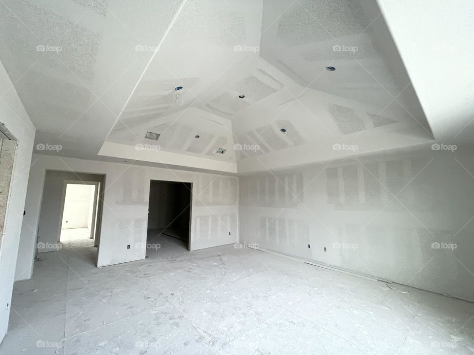 Newly constructed game room in two story house