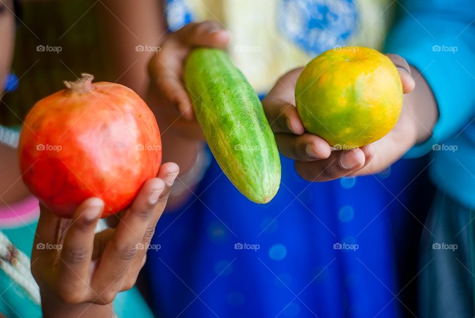 holding food 