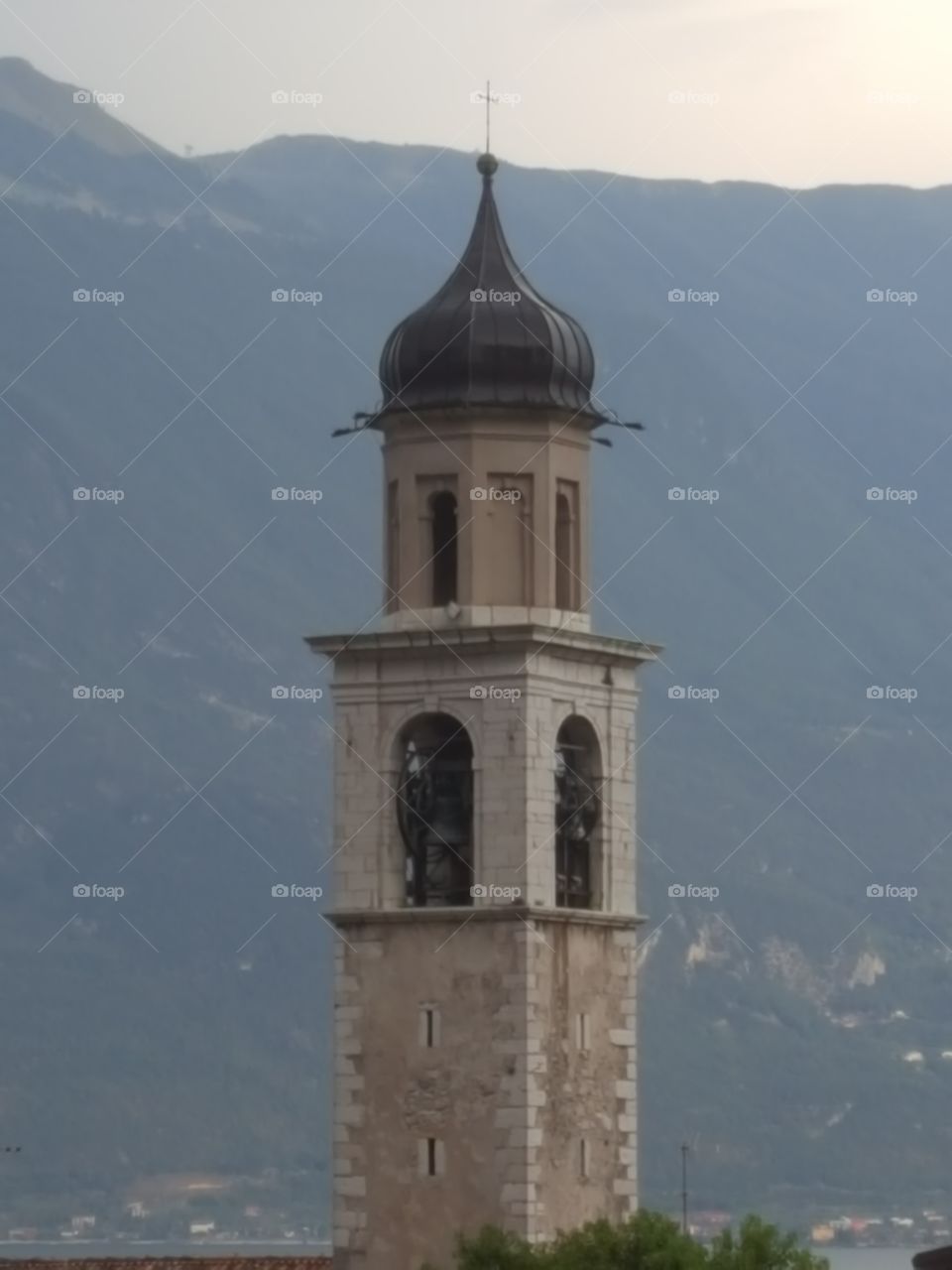 Half bell tower of the church